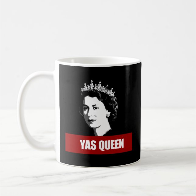 Mug Yas Queen Elizabeth Ii Anglais Couronne Anglaise (Gauche)