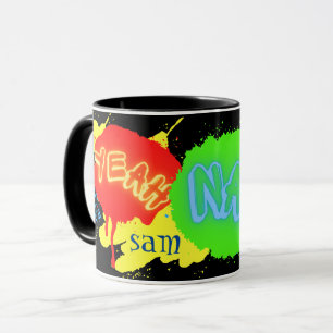 MUG YEAH NAH NEW ZEALAND KIWI SLANG COLORÉ GRAFFITI