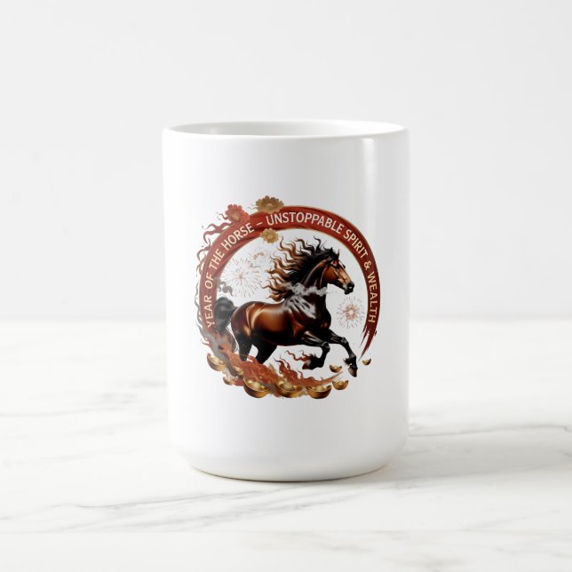 Mug Year of the Horse Flame, Lunar Zodiac Gift (Centre)