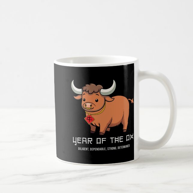 Mug Year Of The Ox Cute Kawaii Chinese Zodiac Chinese  (Droite)