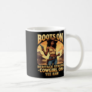 Mug Yehaw Cowgirl Sur Western Rodeo African American C
