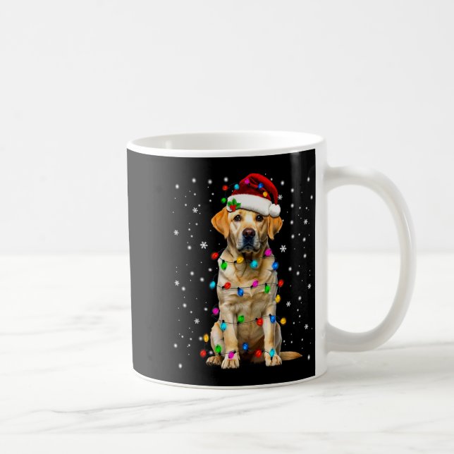Mug Yellow Labrador Retriever Christmas Tree Light Paj (Droite)