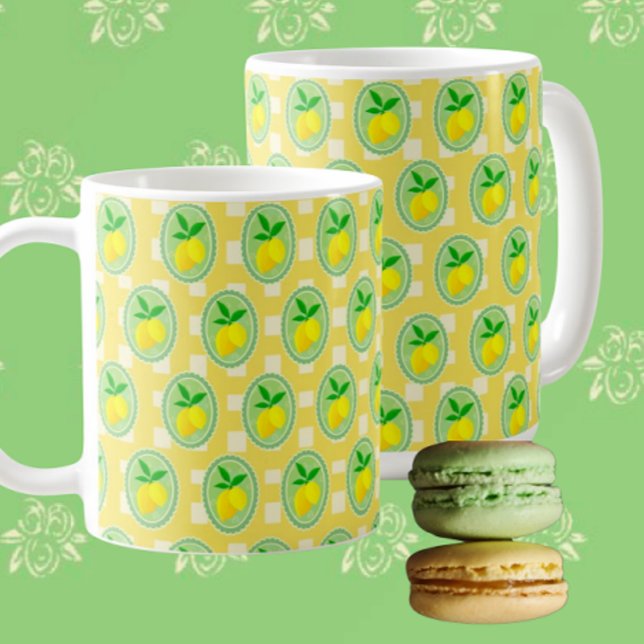 Mug Yellow Lemons  (Springtime fresh lemons! Makes a nice hostess gift.)