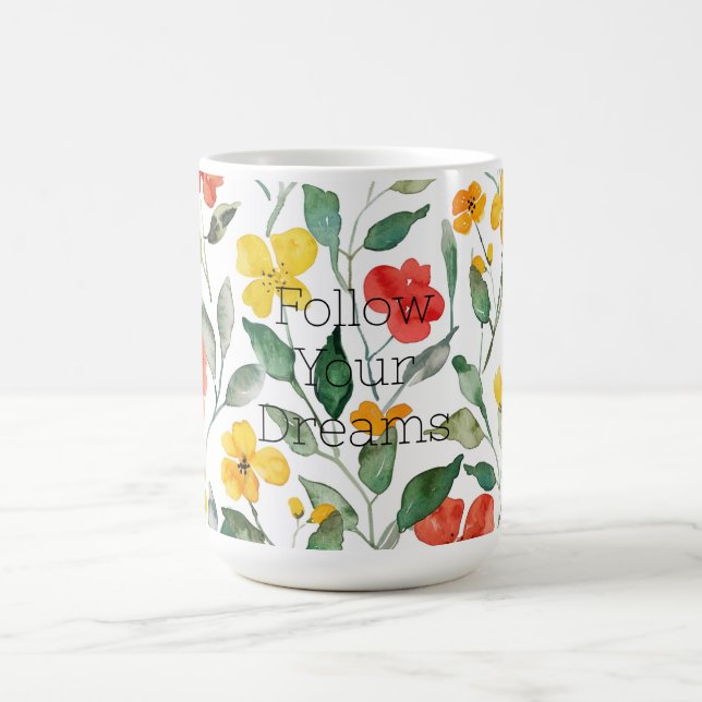 Mug Yellow Orange Flowers  (Centre)