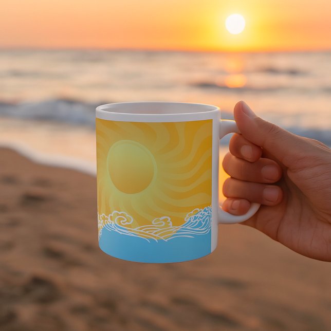 Mug Yellow Sand And Ocean (Créateur téléchargé)