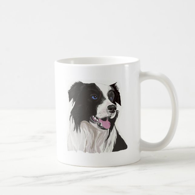 Mug yeux bleus noirs et blancs (Droite)