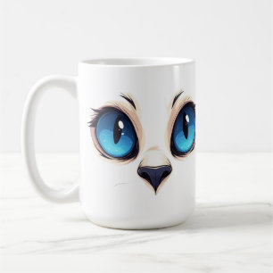 Mug Yeux de chaton mignons gros plan Illustration de v