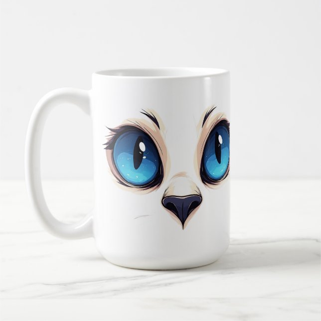 Mug Yeux de chaton mignons gros plan Illustration de v (Gauche)