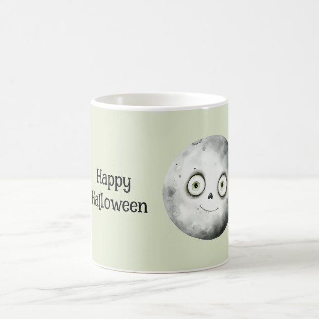 Mug Yeux verts Halloween Lune (Centre)