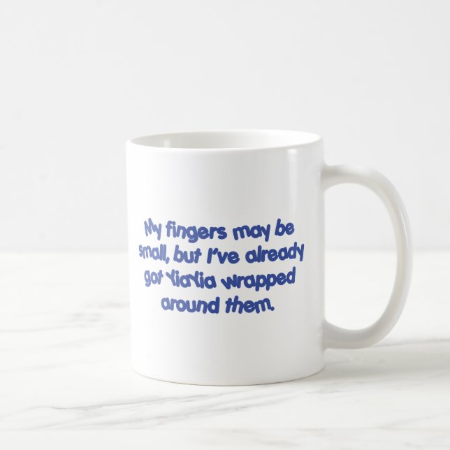 Mug YiaYia enveloppé (bleu) (Droite)