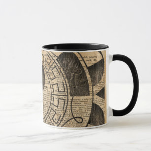 Mug Yin et cru Dictio de mandala de Taijitu de symbole