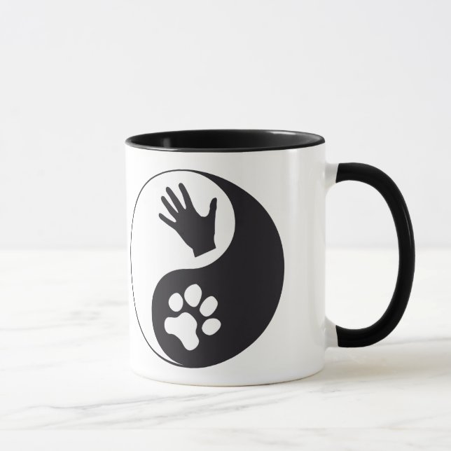 Mug Yin et Yang avec la main et la patte (Droite)