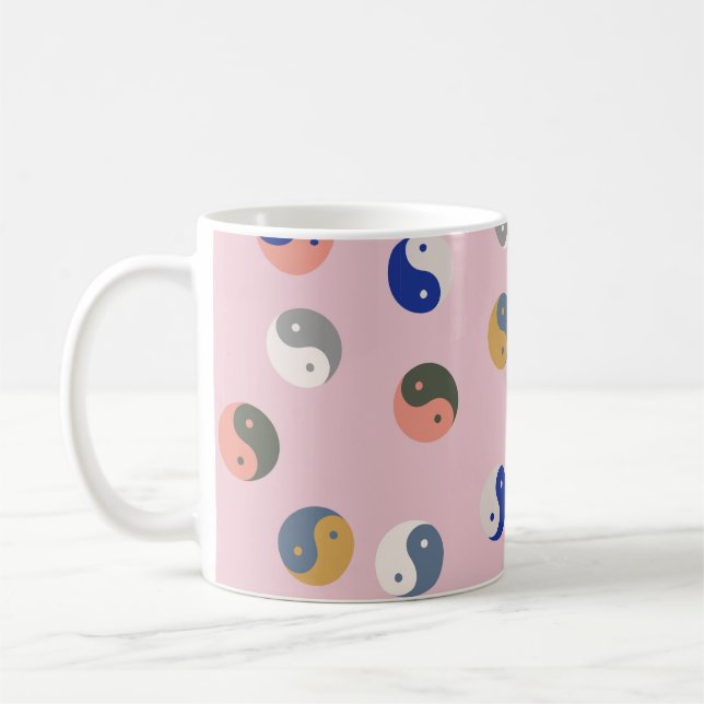 Mug Yin et yang motif sans faille, spirituel répétable (Gauche)