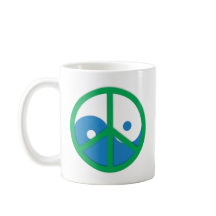 Yin-Yang avec signe de paix