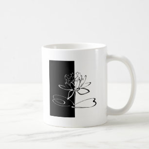 Mug Yin Yang Black Lotus Blossom