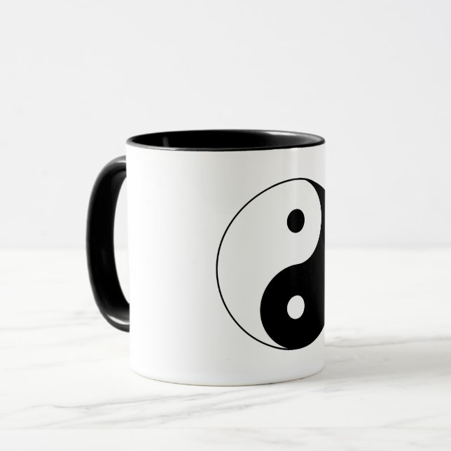Mug Yin-Yang noir et blanc (Devant gauche)
