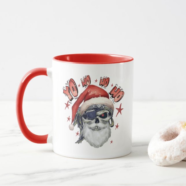 Mug Yo Ho Yo Ho vida pirata en Navidad (Avec donut)