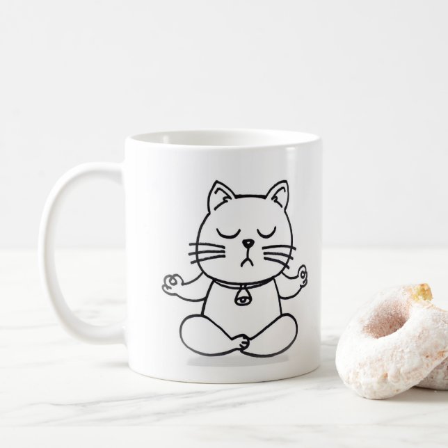 Mug yoga cat (Avec donut)