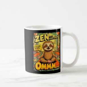 Mug Yoga de paresseux vintage drôle rétro bande dessin
