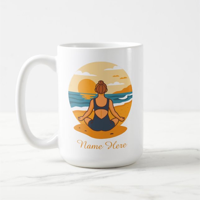 Mug Yoga de pleine conscience personnalisé (Gauche)