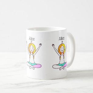 Mug Yoga Girl personnalisée
