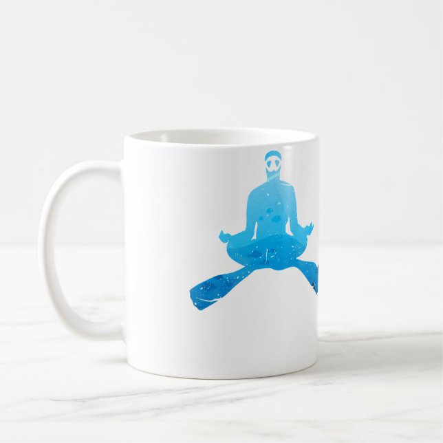 Mug Yoga Méditation Plongée Océan Apnée en plongée en  (Gauche)