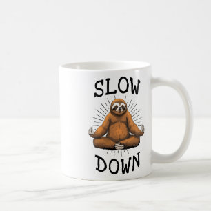 Mug Yoga Paresseux Ralentir Namasté Drôle Mignon Pares