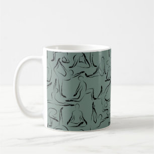 Mug Yoga pose motif   Yoga sans couture motif 24