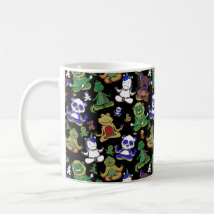 Mug Yoga pose motif Yoga sans couture motif 45