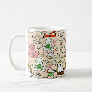 Mug Yoga pose motif Yoga sans couture motif 52