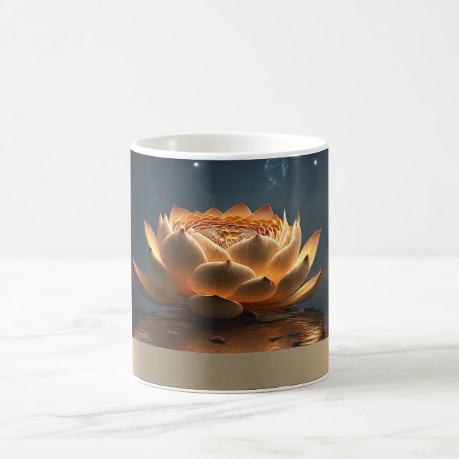 Mug Yoga sombre Lotus doré élégant (Centre)