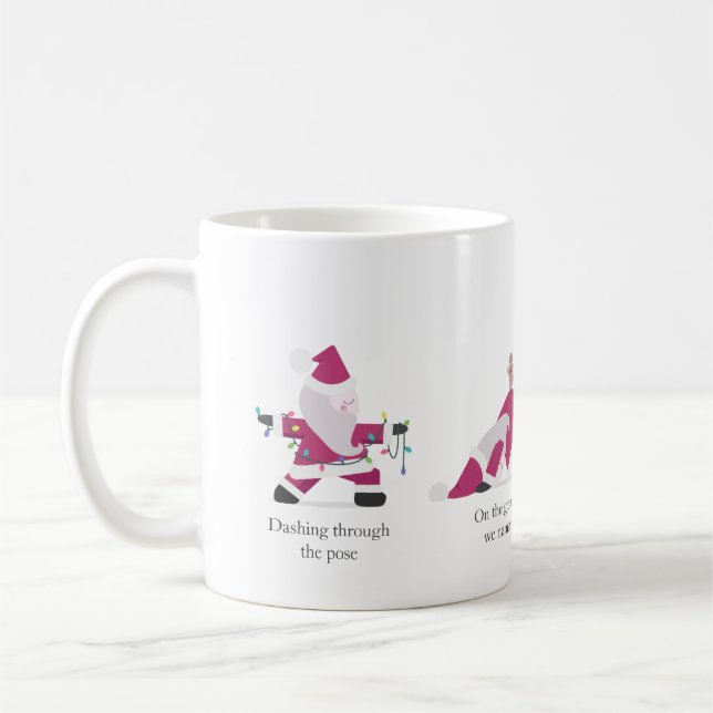 Mug  Yogi Père Noël Funny Yoga Pun Noël Carte (Gauche)