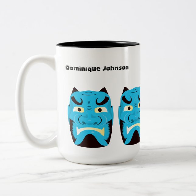 Mug Yokai Oni personnalisé (démon japonais), 15 oz (Gauche)