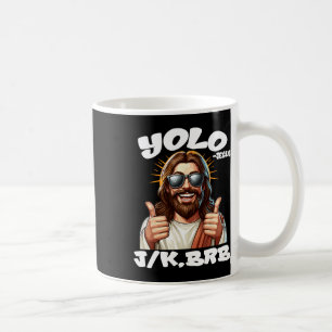 Mug Yolo Jk Brb Jésus Chrétiens Fête de Pâques Drôle R