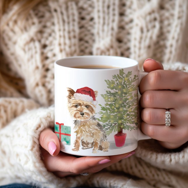 Mug Yorkie 1er Noël Personnalisé (Créateur téléchargé)