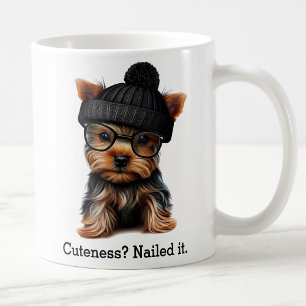 Mug Yorkie Branché Avec Vibes Hipster Cool
