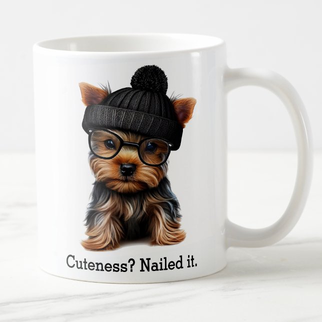 Mug Yorkie Branché Avec Vibes Hipster Cool (Créateur téléchargé)