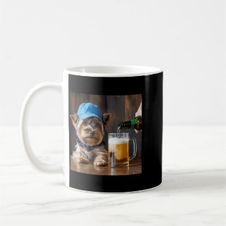 Mug Yorkie Buvant de la Bière Mème de Chien Drôle Amou