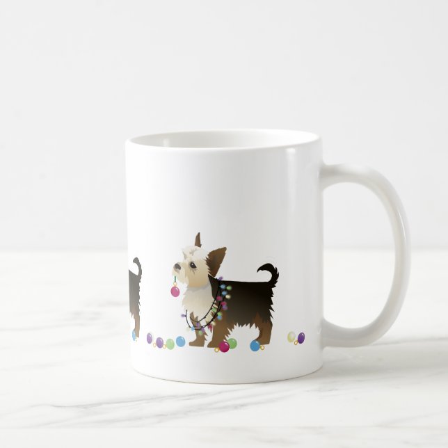 Mug Yorkie Design de Noël (Droite)