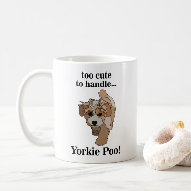 Mug Yorkie Poo Yorkipoo Chien Mignon (Avec donut)