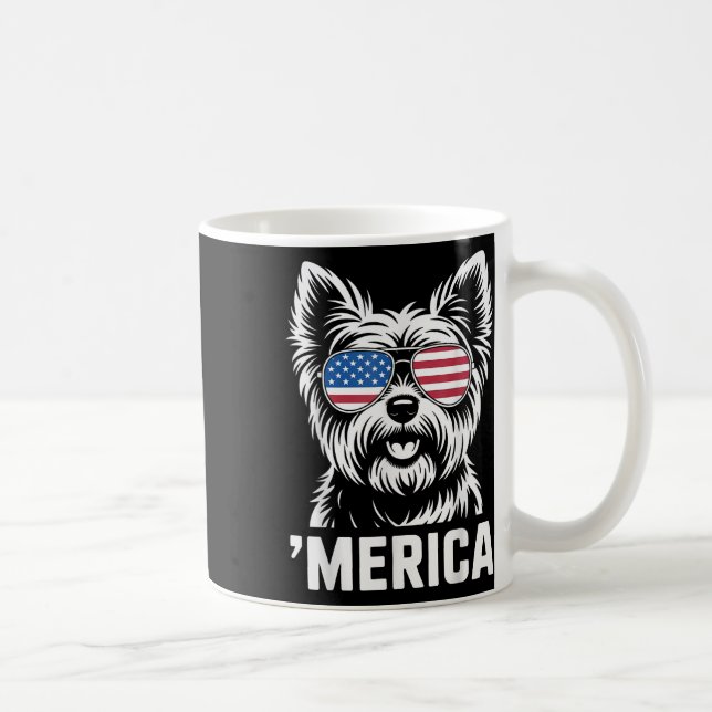 Mug Yorkshire Terrier 4 juillet ‘merica Patriotique  (Droite)