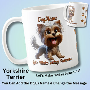 Mug Yorkshire Terrier - Ajouter le nom du chien, modif