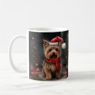 Mug Yorkshire Terrier Dog dans la neige Noël