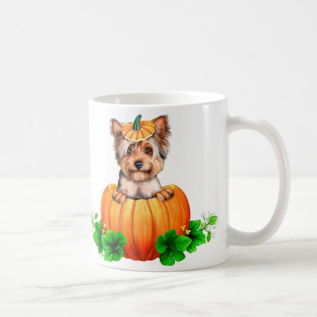 Mug Yorkshire Terrier Halloween Jack-O-Lantern (Droite)