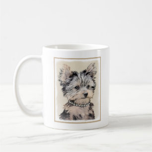 Mug Yorkshire Terrier Puppy Peinture Chien original