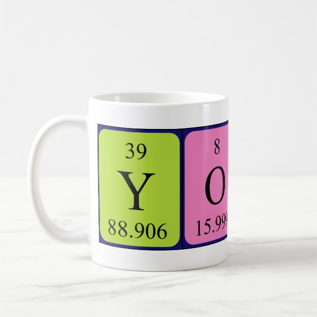 Mug Yosef nom de table périodique (Gauche)