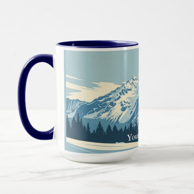 Mug Yosemite Valley en hiver : Parc national rétro (Gauche)