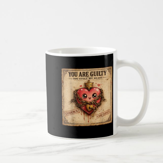 Mug You Are Guilty You Stole My Heart Cute Valentine’s (Droite)