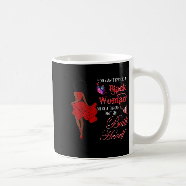 Mug You Can't Knock A Black Woman Out Women Gift Tee M (Droite)