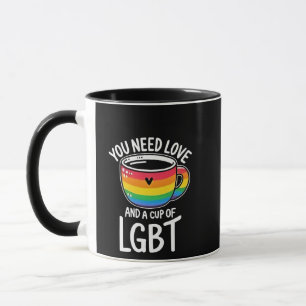Mug You Need Love and a Cup of LGBT Pride Moth 2025